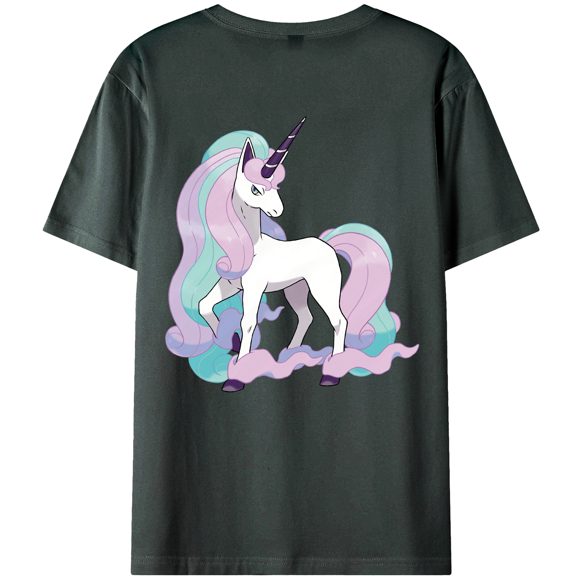 （画像用） ポケットモンスター Pokémon 綿100％ メンズ半袖Tシャツ（バックプリント） 通気性